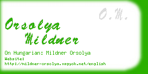 orsolya mildner business card